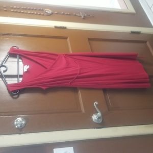 LOFT Red Sleeveless Dress Size 8
